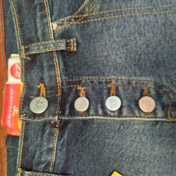 NWT Kosiuko Patchwork Y2K Vintage Size 27 Dark Jeans Low Cut Flare Knee Patches. - Picture 11 of 14